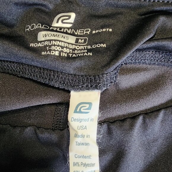 Roadrunner Skirted Capri Leggings Womens Size M Medium Solid All Black Pull On - Picture 3 of 5